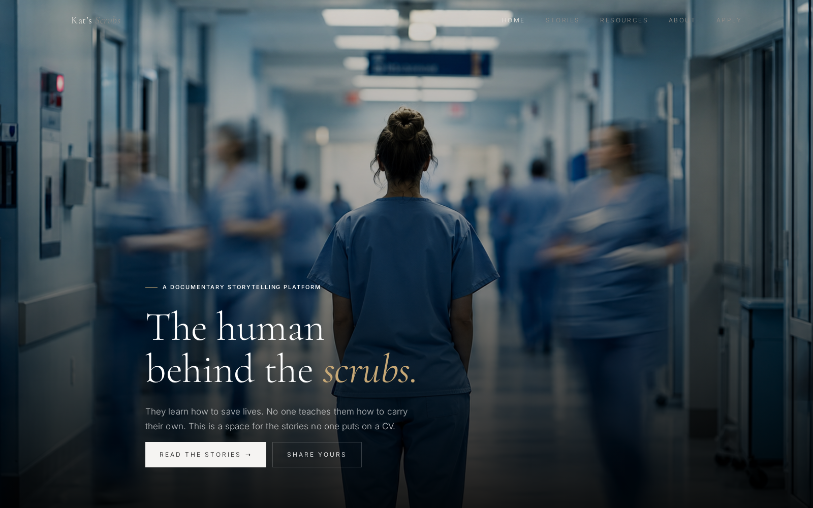 Human Behind the Scrubs documentary platform hero