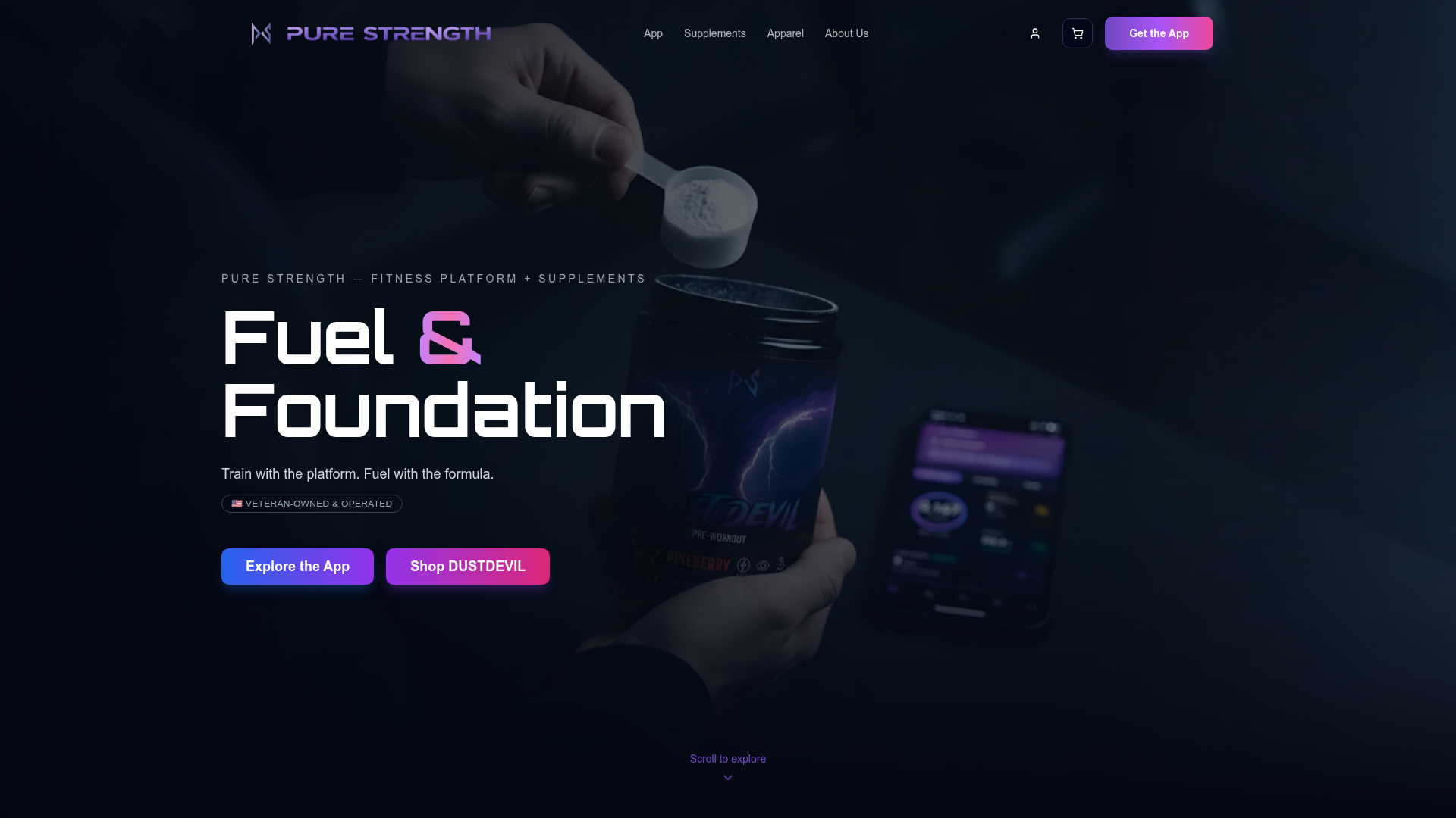 Pure Strength Performance app and website
